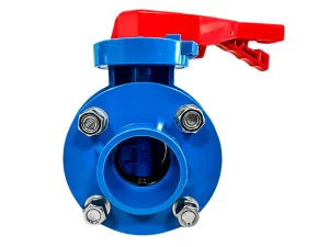 VÁLVULA BORBOLETA PVC PN10 C/ CONTRA FLANGE