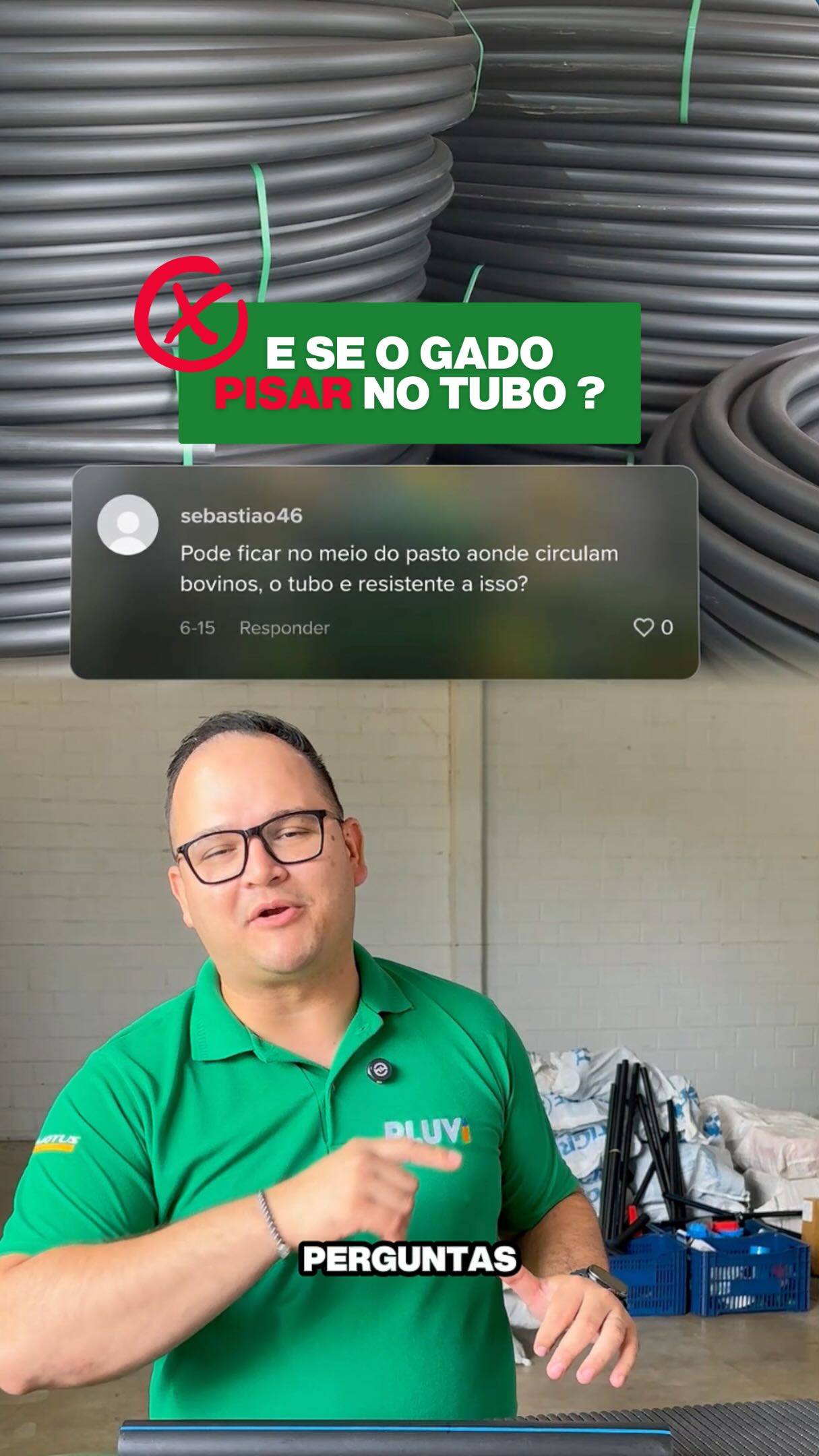 Os tubos ULTRA-RESISTENTE de irrigação( tubos PEMD),são a evolução dos tubos PVC, muitos mais do que resistente ao local onde o gado circula, ele pode ficar exposto:
 ✅ no pasto; ✅ no sol; ✅ na chuva.

Não precisa cavar vala para realizar a instação desse tubo.
A evolução que o amigo irrigador e do campo precisa.
Fale com o nosso time e solicite um orçamento através do link na bio.

TUBOS ULTRA RESISTENTE DA PLUVI É A EVOLUÇÃO.